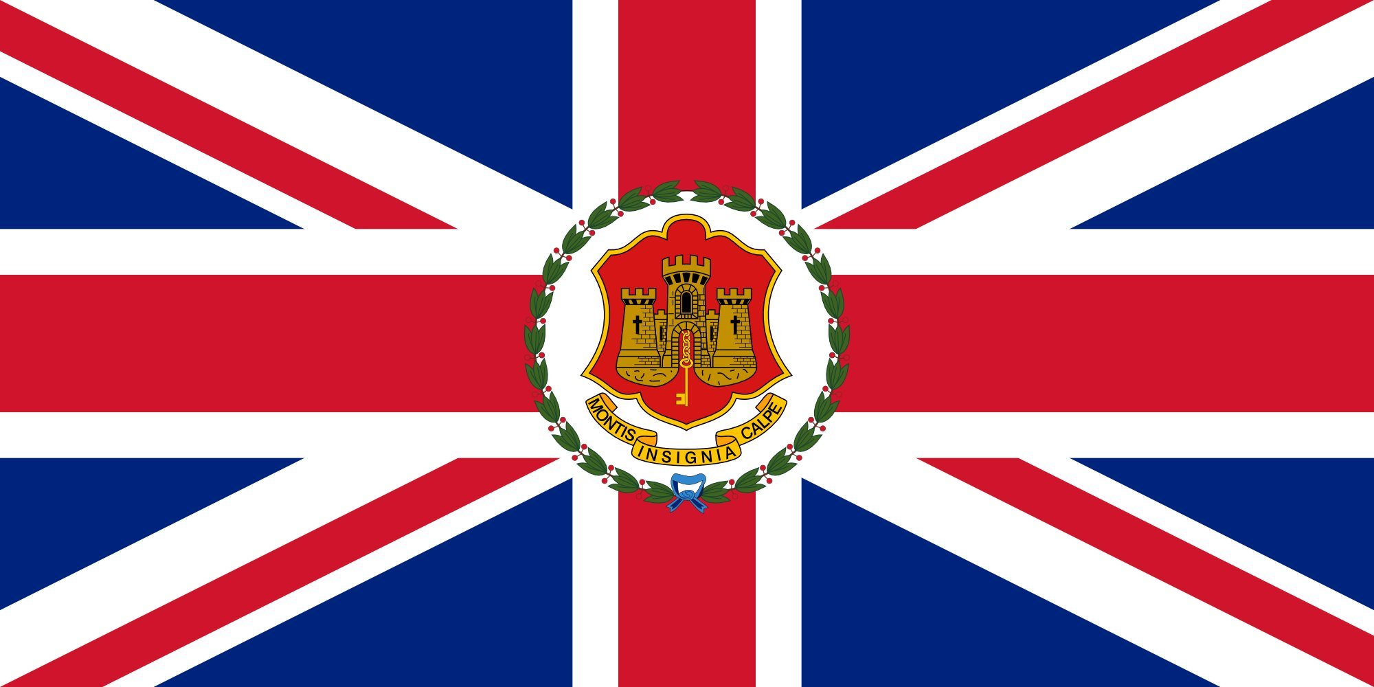 Drapeau Governor of Gibraltar 1939-1982 pour décorer un bureau ou salon de collectionneur