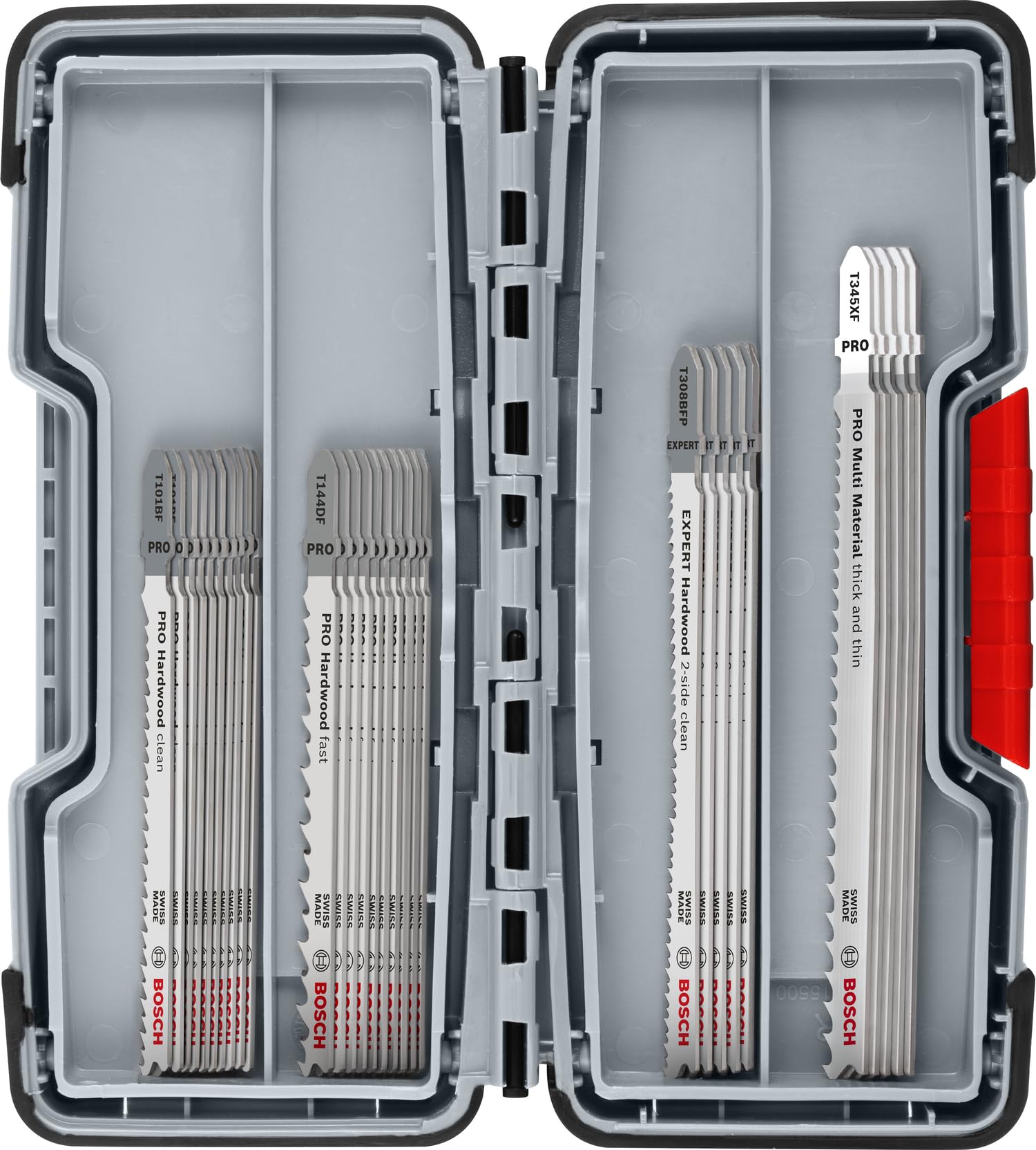Bosch PRO Wood and Metal - Set di 30 lame per seghetto alternativo per cucina, 30 pezzi (per piano di lavoro della cucina, legno duro, lunghezza 100 mm, accessori professionali)