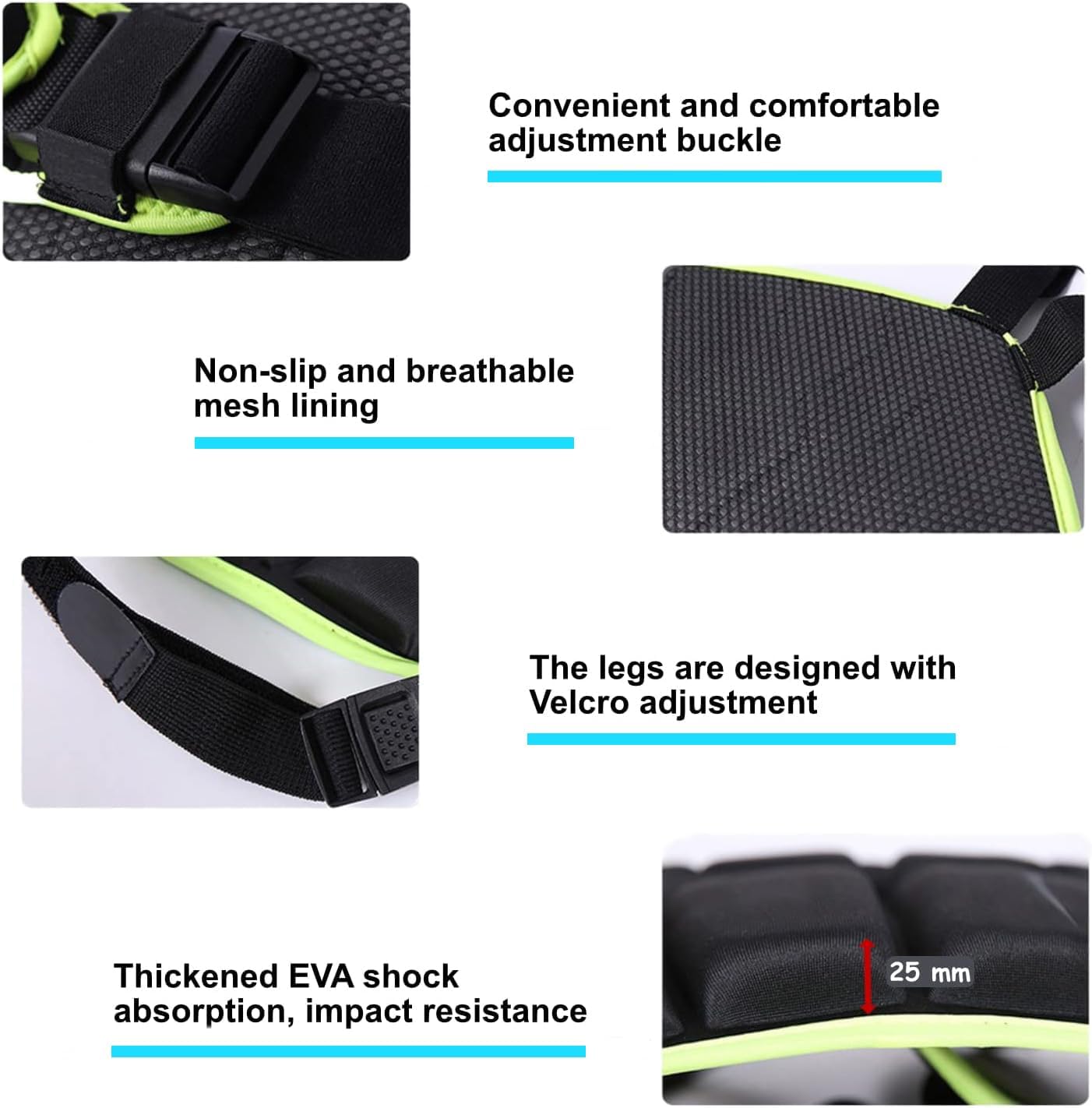 Protective Butt Pad, Children Extreme Sports Hip Pad Butt Pads for Skating Roller Hockey Pants Kids Skate Pads Impact Shorts Snowboard Padded Shorts, Children Under 12 Years Old