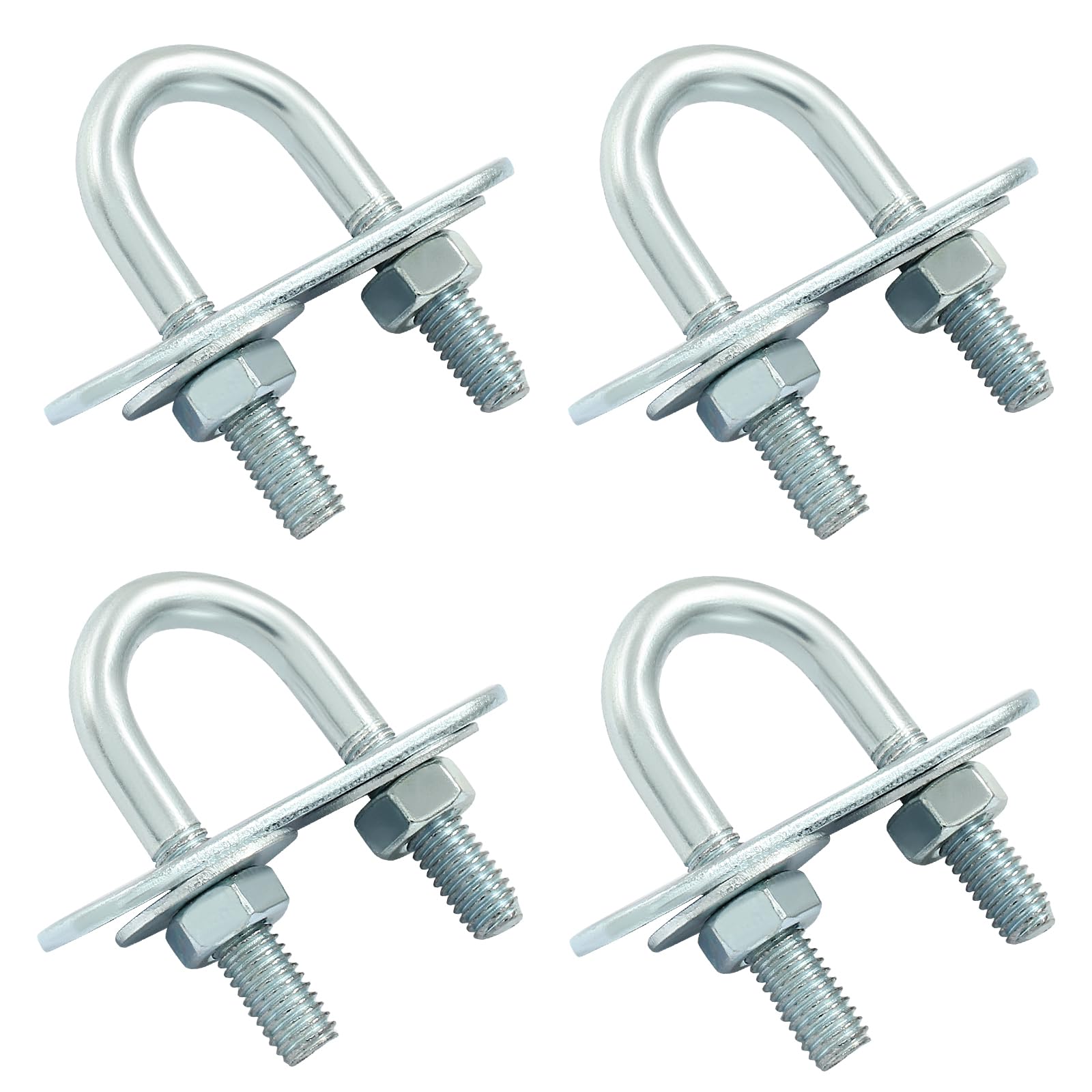M6 U-Bolts - 4 Sets, Heavy-Duty Fasteners -13