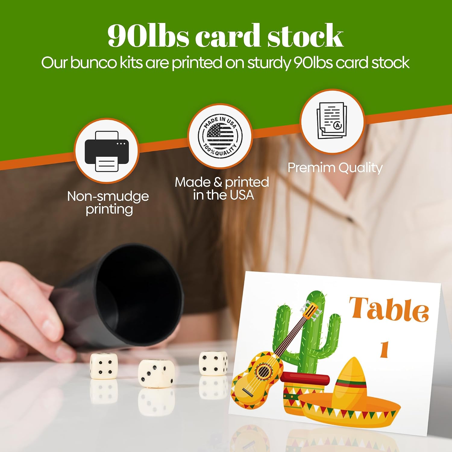 Cinco de Mayo Bunco Theme Set - Bunco Score Sheets - Fiesta Themed Bunco - Cinco de Mayo Scorecards - Tally Sheets - Ghost Player - Bunco Babes - Bunco Game Kit for Game Night - May Theme Night