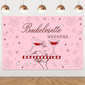 Amazon.com : Bachelorette Weekend Backdrop Pink Margs Themed ...