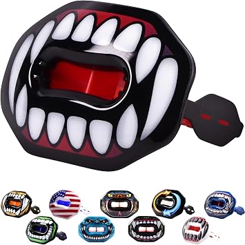 Oral Mart Flag Football Mouth Guard with 3D LipFit Design for Kids - Youth Football Mouthguard No Boil Cool Instant Fit Lip Guard Mouthpiece for Braces Detachable Helmet Strap Included