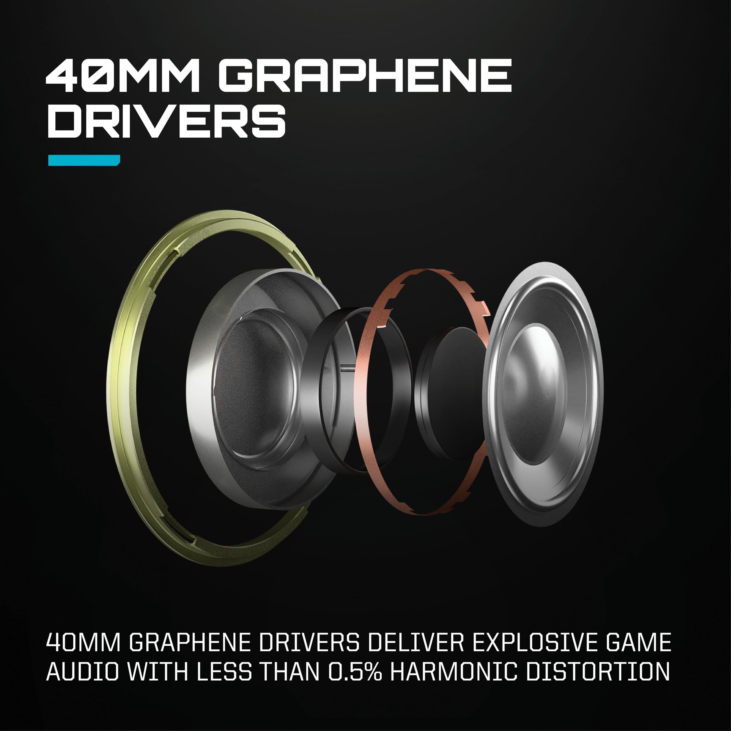 RIG R5 Spear PRO HC - Cuffie da gioco multipiattaforma cablate per PS5, PS4, Xbox Series X|S, Nintendo Switch/Switch 2, PC, driver in grafene da 40 mm, audio Dolby Atmos 3D, microfono flip-to-mute