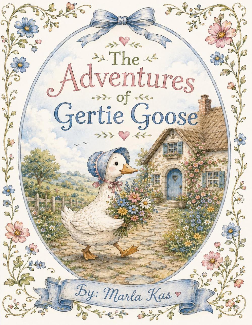 The Adventures of Gertie Goose: A Whimsical Cottagecore Coloring Book: 30 Charming Hand-Drawn Pages Featuring Spring Gardens, Cozy Cottages, and Gentle Beatrix Potter-Style Illustrations