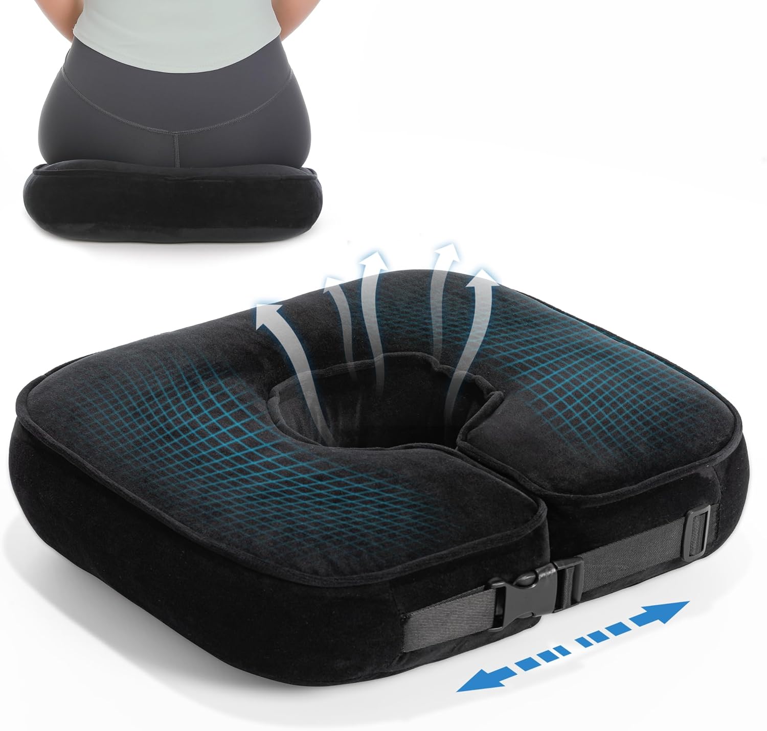 wefaner Donut Pillow Tailbone Pain Relief Bed Sore Pillow,Hemorrhoid Pillow,Butt Donut Cushion for Hemorrhoids,After Surgery,Pregnancy, Pressure Sores.