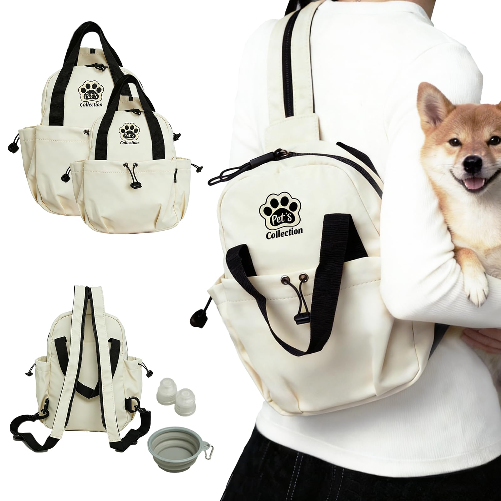 Amazon.co.jp: [Nyoniko（ニョニコ）] お散歩バッグ 犬用 3way ペット 