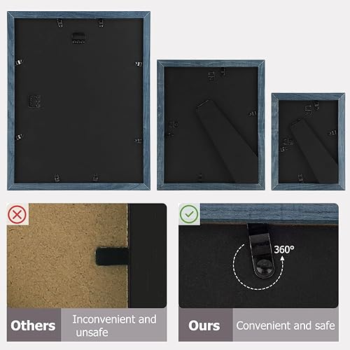 Vista 8 de Golden State Art, Gallery - Marcos de pared, 11 x 14, 8 x 10, 5 x 7 pulgadas, múltiples marcos de fotos, collage para pared o mesa con paspartú