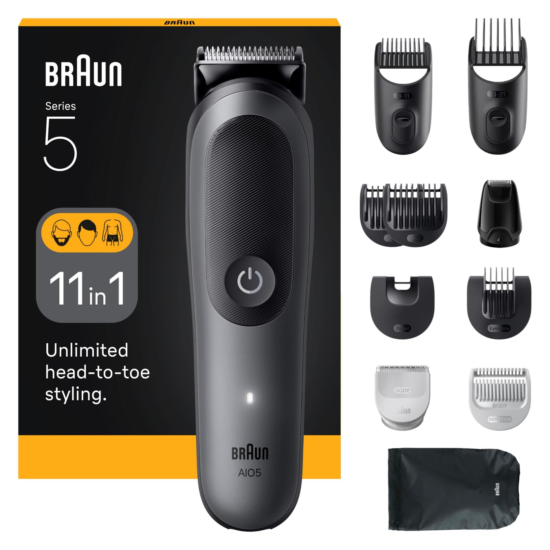 Braun All-in-One Kit Series 5, 11in1 Grooming, Ultra Sharp Blade