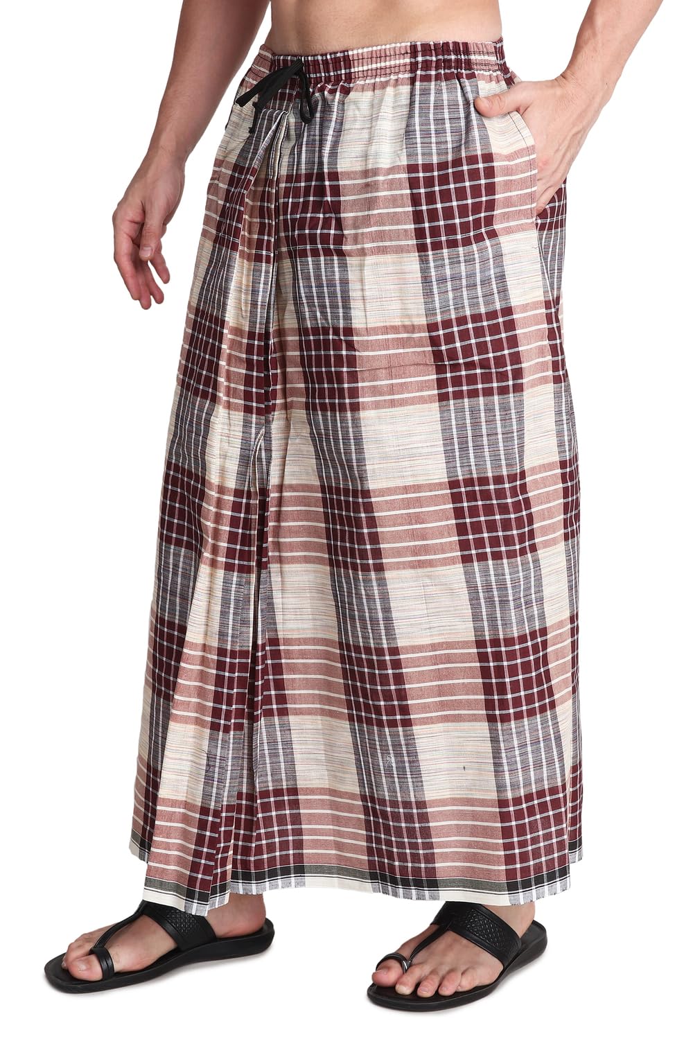 Gowri TexElastic Premium Lungi with Dual Packet Pack of 1