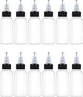 Vista 13 de 6 botellas de plástico de 8 onzas con tapa superior giratoria, botellas dispensadoras transparentes de 8.5 fl oz, botella vacía para líquidos