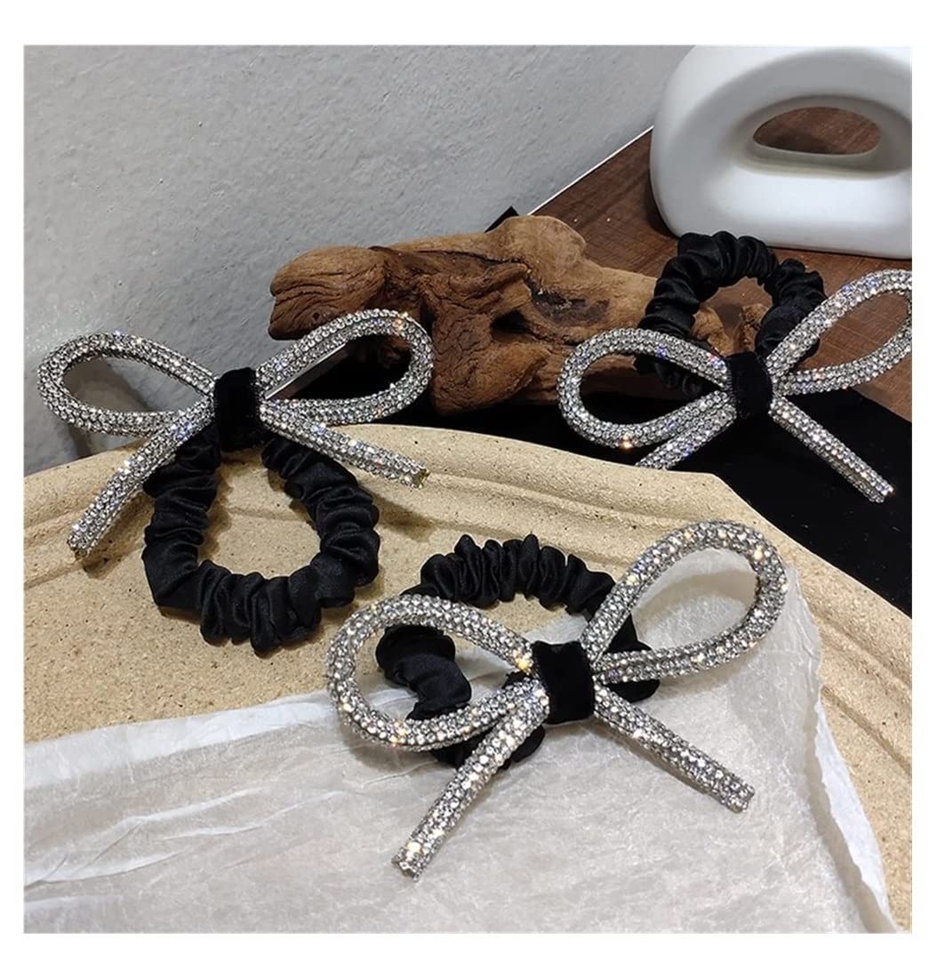 Scrunchies Haargummi 5pcs Bogen-Gummiband-eleganter Haar-Zusatz-Pferdeschwanz-Gummiband-Haar-Ring Zopfgummi Elastische