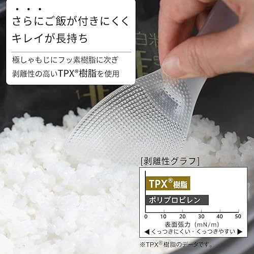 Miniatura 3 de Marna K674W Premium White Super Rice Cuchara, antiadherente (en relieve y fácil de recoger), ancho delgado