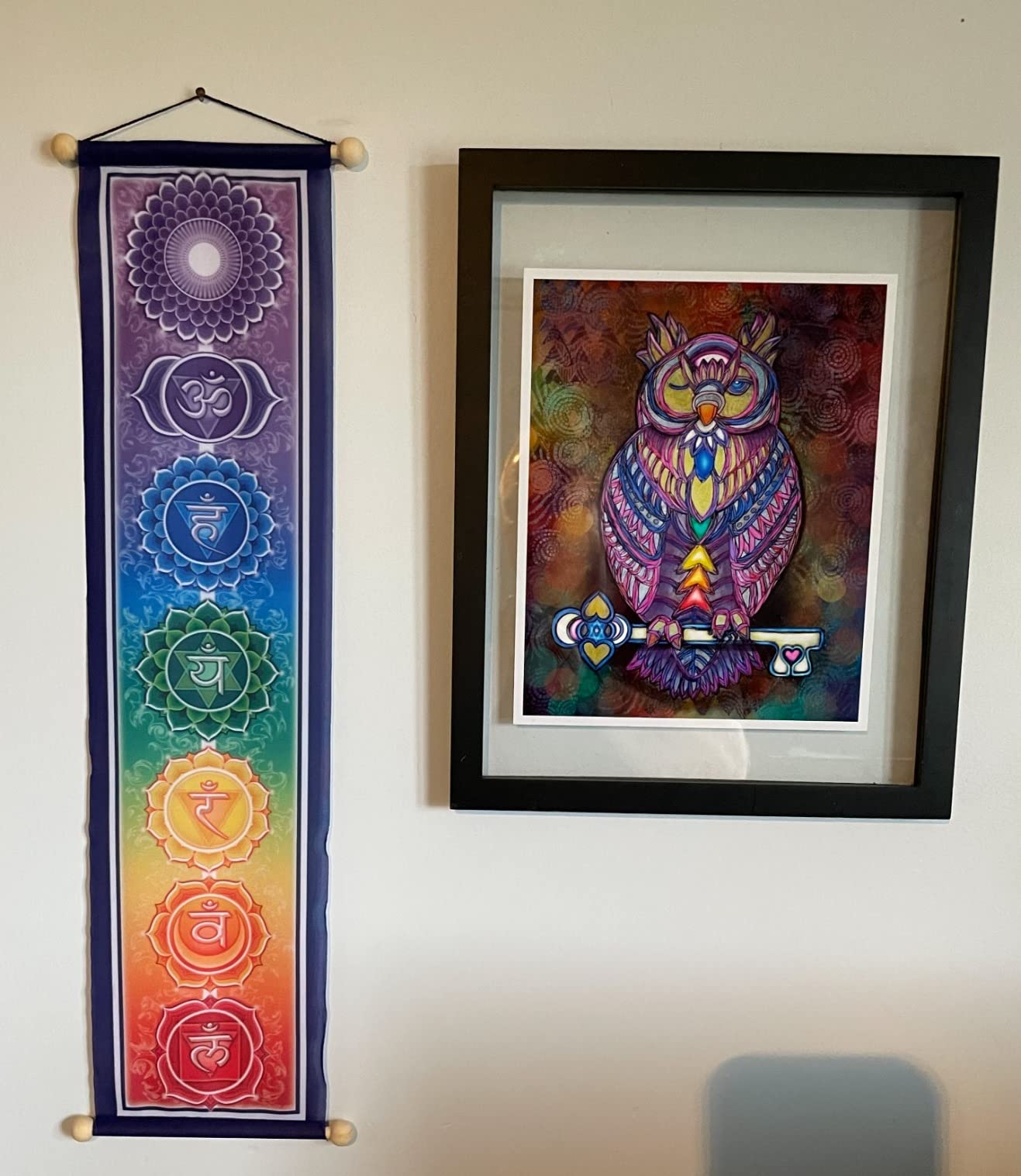 Chakra Meditation Banner – 15x61 Cm, Aus Polyester, Mit Holzstab, Für Innen & Außen