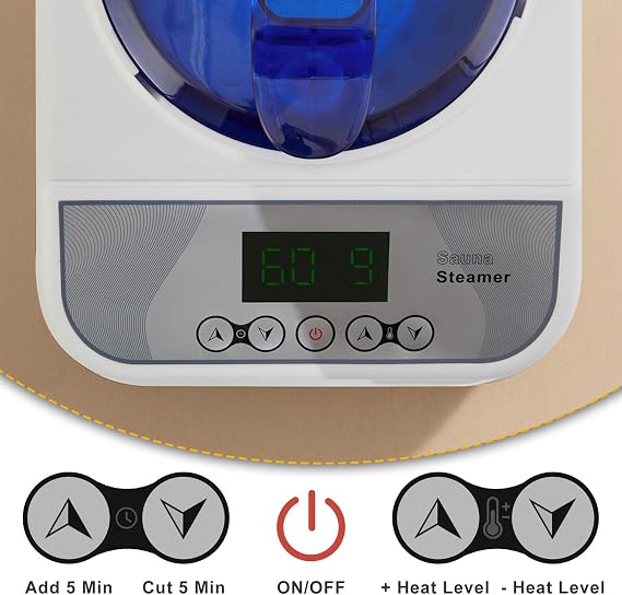 Sauna Steamer Machine for Home, 1300W 1.8qt Steam Generator, Portable Steamer Pot with Remote Control, Oil Diffuser, 5-60 min Timer, 9 Levels, Heat up to 140F