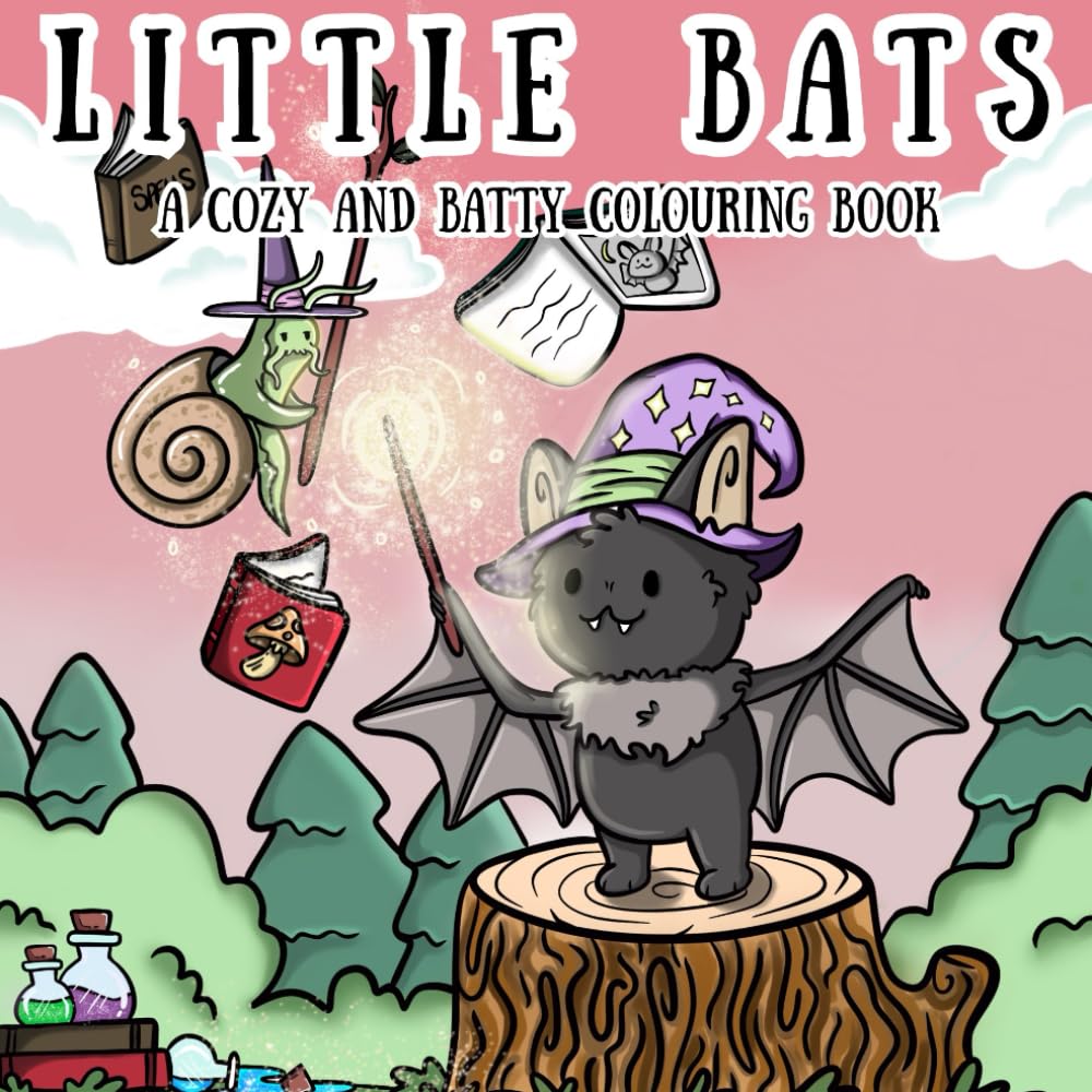 Little Bats: A cozy and batty colouring book