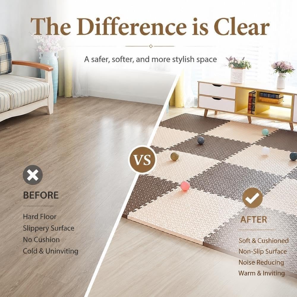 Tapis de Puzzle de Verrouillage de Carreaux de Sol en Mousse Amovibles