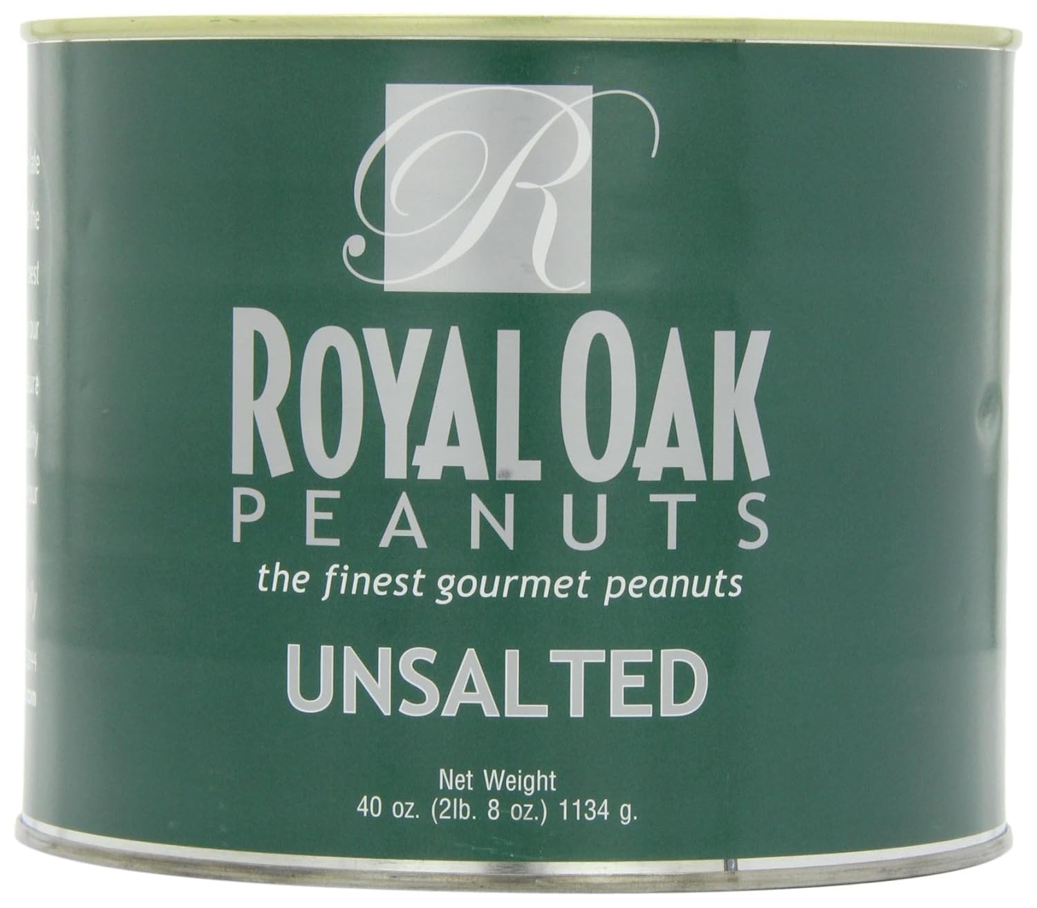 Royal Oak Gourmet Unsalted Virginia Peanuts, 40-Ounce Tins (Pack of 2)