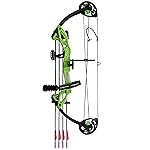 PANDARUS Compound Bow Topoint Archery for Youth and Beginner, Right Handed,19-28 Draw Length,15-29 Lbs Draw Weight, 260 fps (Green Right Handed)
