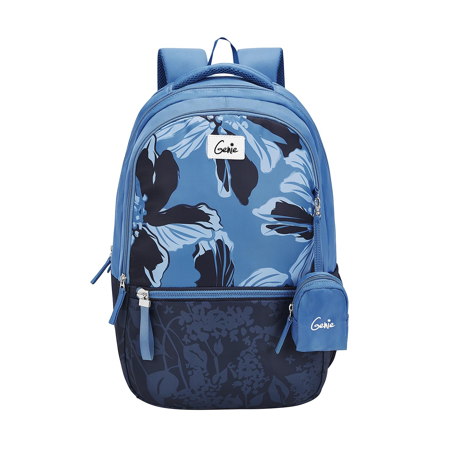 Noah School Backpack For Girls |19 In-40 Ltr with Laptop Sleeve, Rain Cover and Three Compartments with Padded Shoulders |Best for Books,Stationery,Lunch Box & Essentials - Navy Blue-image-9