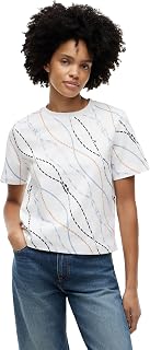 Women's Short Sleeve Cotton Graphic Logo Crew Neck T-Shirts