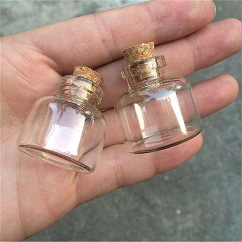 Miniatura 4 de Botellas de corcho de vidrio transparente de 0.3 fl oz, frascos de vidrio, frascos vacíos de deseos, frascos, frascos de bricolaje para fiesta de