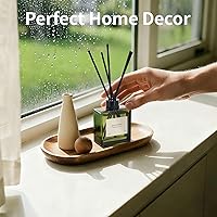 Vista 5 de Reed Diffuser, 4 oz Citrus Grove Scent Diffuser with 10 Sticks, 90 Days Long Lasting Reed diffusers for Home, Elegant Fragrance for Bathroom Bedroom