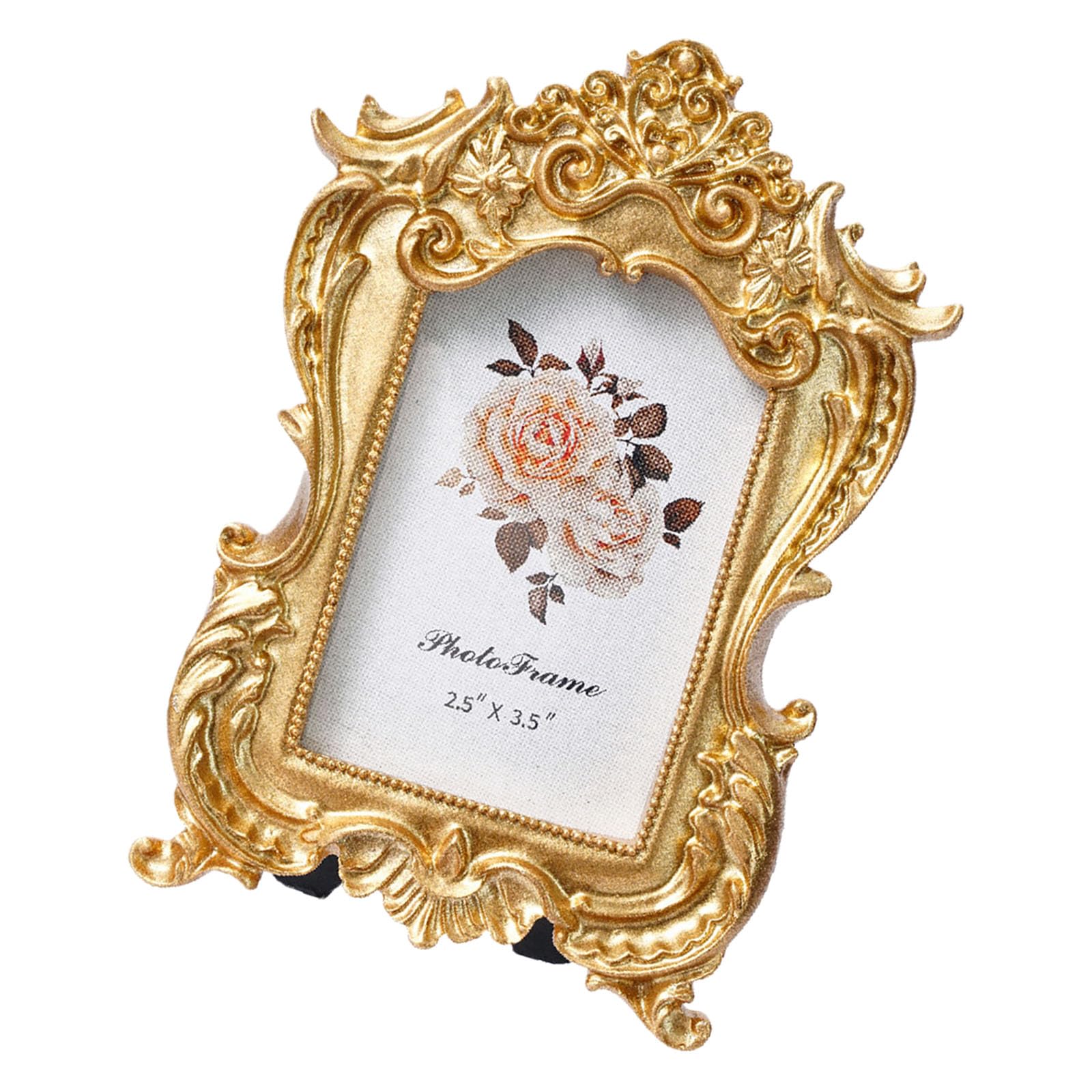 Tsophreniq Antique Ornate Photo Frame for Tabletop Display, Retro Picture Frame, Decorative Photo for Home Pictures Gallery Art Decorative