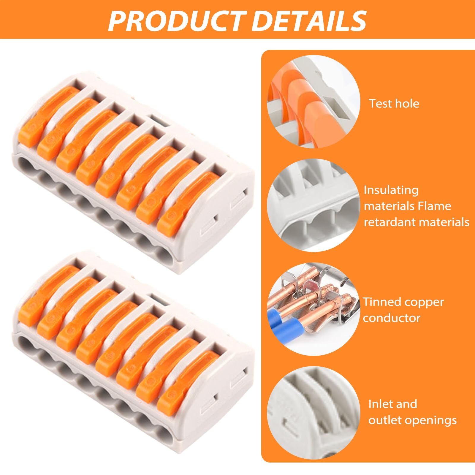 55 Stück Kabelverbinder - Federdruckklemmen Für Elektroinstallation