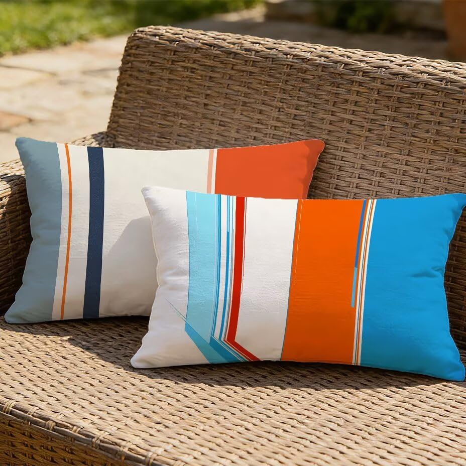 Coussin extérieur imperméable 80x100 résistant aux UV orange brûlé