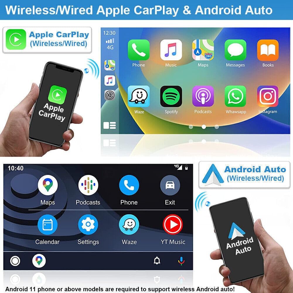 Android 13 Car Stereo Radio for Dodge Grand Caravan 2011-2020 for Chrysler Town and Country 2011-2016,with Wireless Android Auto CarPlay 9.7 Touchscreen GPS Navi Bluetooth FM Backup Camera,2+32GB