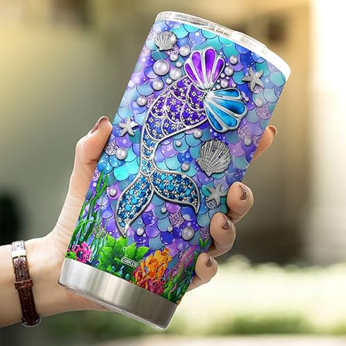 Miniatura 17 de CUBICER Vaso de mariposas de 20 onzas con tapa, acero inoxidable, aislado, taza de café, taza de viaje de doble pared, vasos de té para niñas