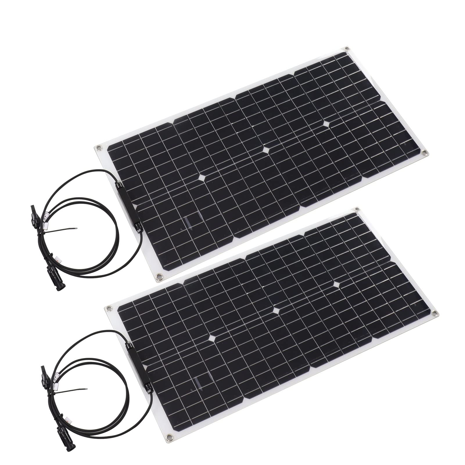Fdit 50W Monokrystaliczny Zestaw Panelu Słonecznego IP65 Wodoodporny 18V z Regulatorem Ładowania 40A do Kampera, Kempingu, Awarii Zasilania, Podróży na Zewnątrz