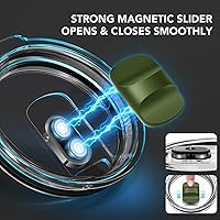 Vista 40 de Tapa con popote para vaso de 30 onzas, tapas de repuesto compatibles con YETI Rambler de 30 onzas, vaso con popote de 35 onzas, sin BPA e