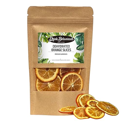 Ruedas de rodajas de naranja seca deshidratada Aproximadamente 17 rebanadas 100% natural Sin azúcar Sin gluten Ruedas de naranja deshidratadas