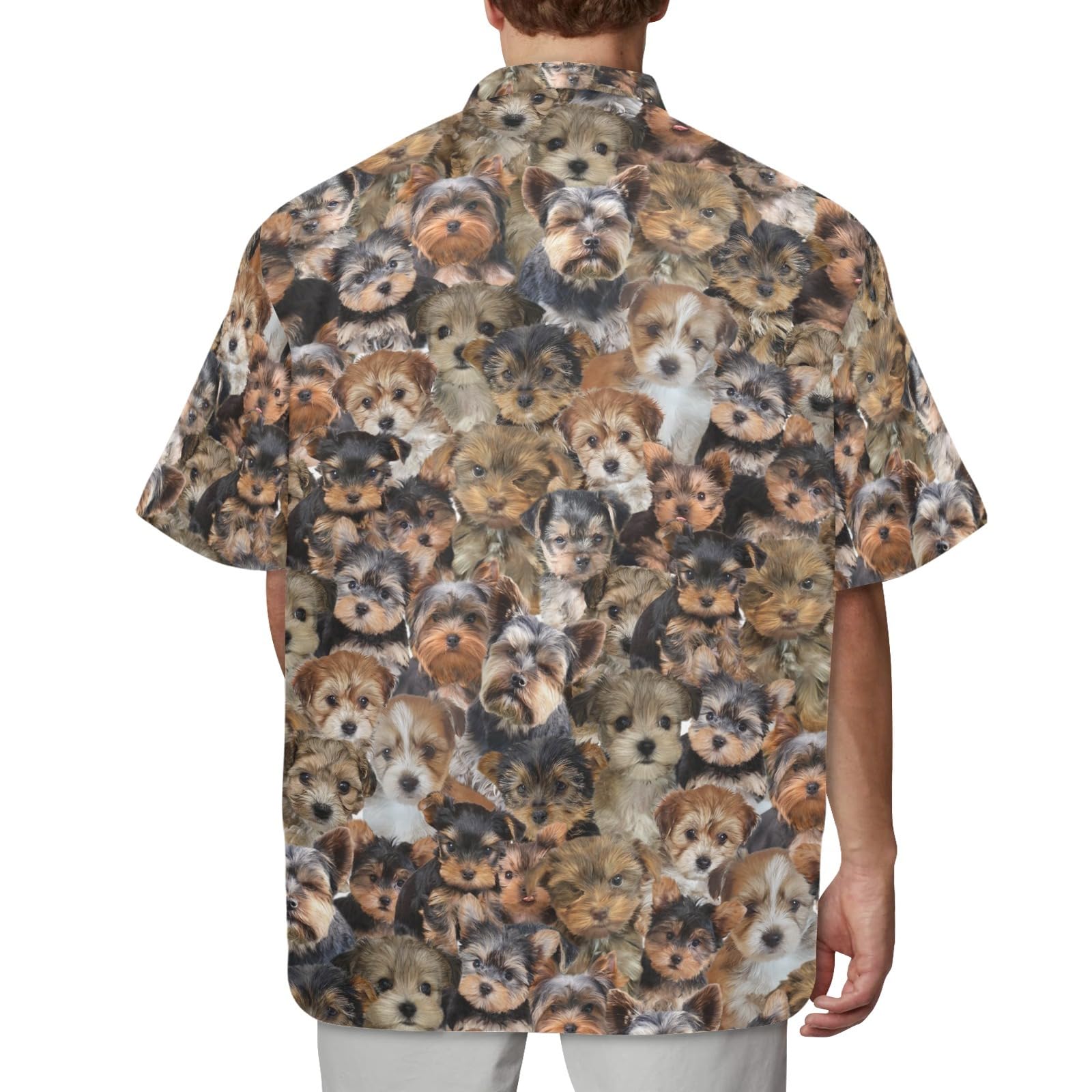 COWCUTE Yorkie Print Pet Grooming Jackets for Groomer. Waterproof Zipper Jacket for Women Men, Gifts for Yorkie Lover Dog Mom