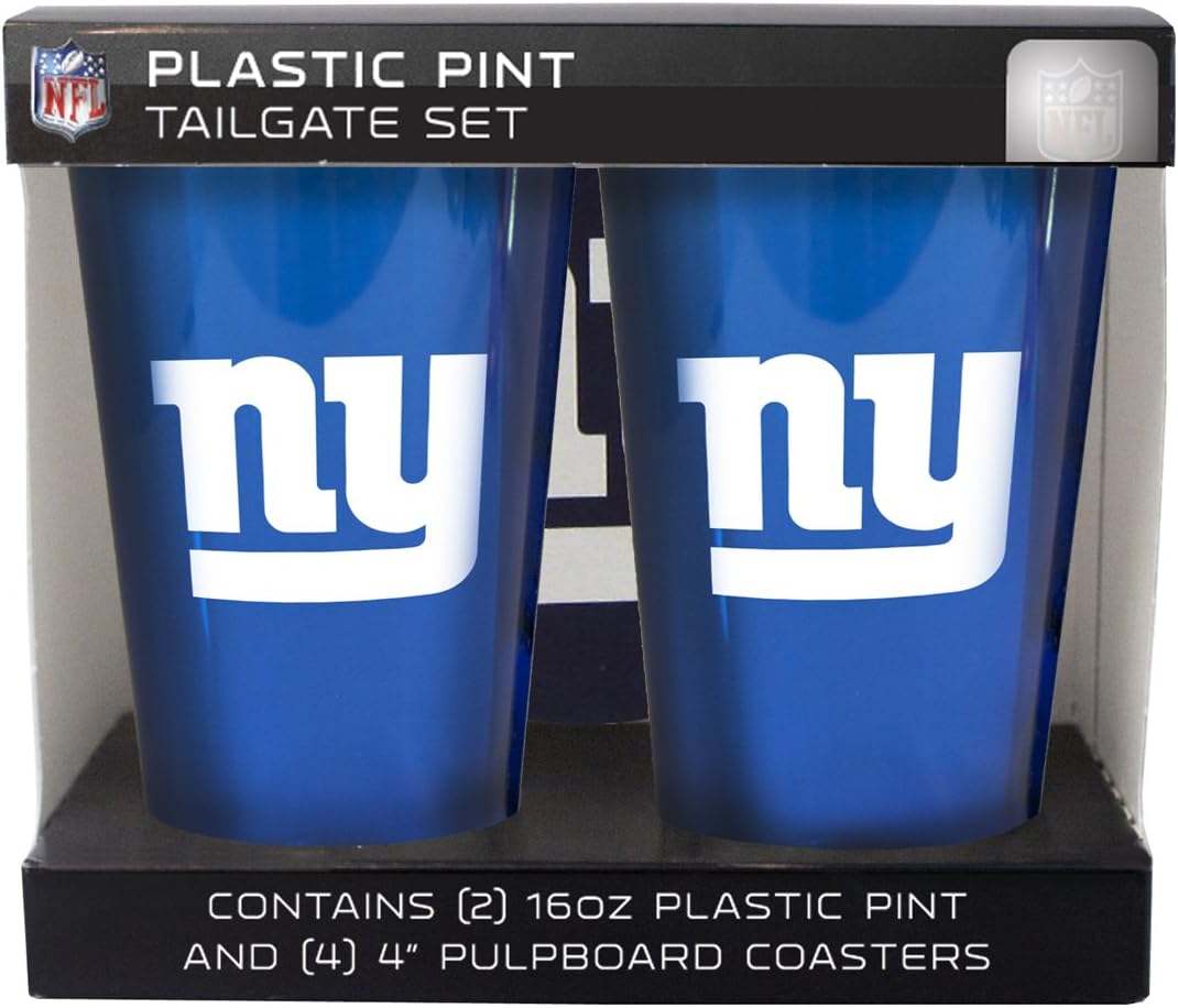 NFL New York Giants Boelter Brand Plastic 16 -Ounce Pint Cups (Pack of ...