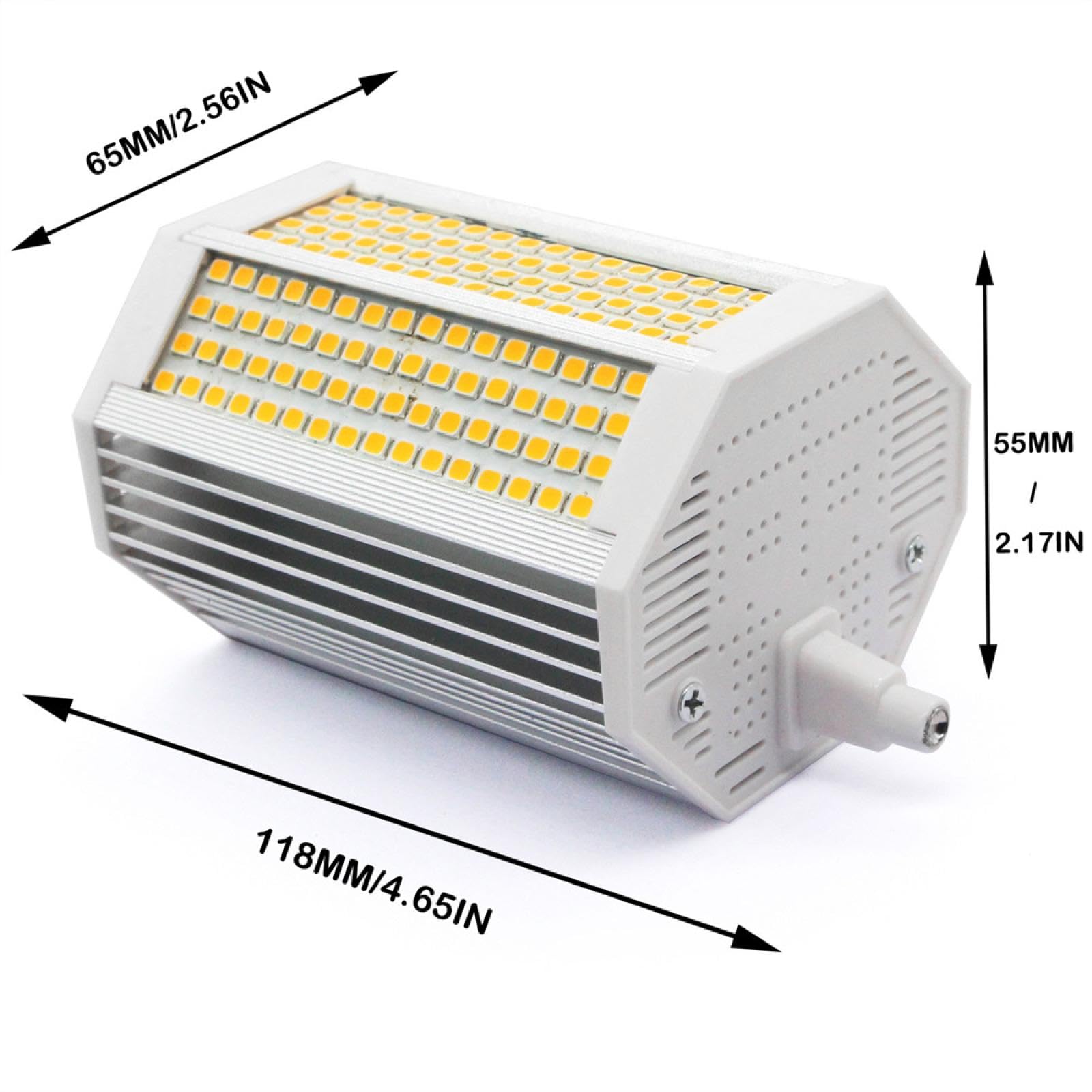 R7S 118mm 192led 60W 110V / 220V Dalmable Horizontal Corn Lampe Remplacement de la lampe halogène, 1PCS 60W 220V-240V blanc chaud