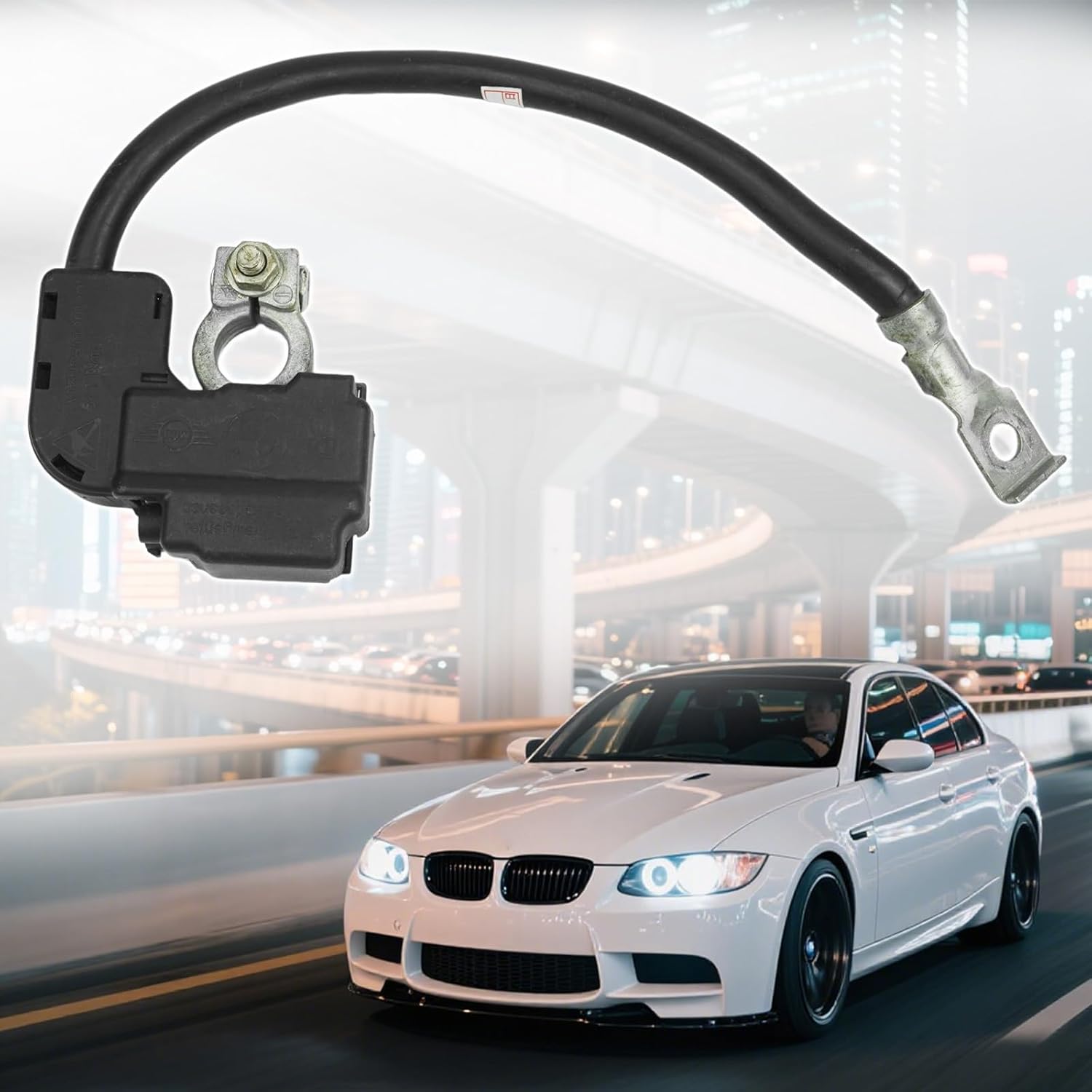 Battery Ground Cable Negative with IBS for BMW E90 E92 E91 E93 X1 X6 2006-2013 Compatible with 1 Series 3 Series Replacement for 61129215952