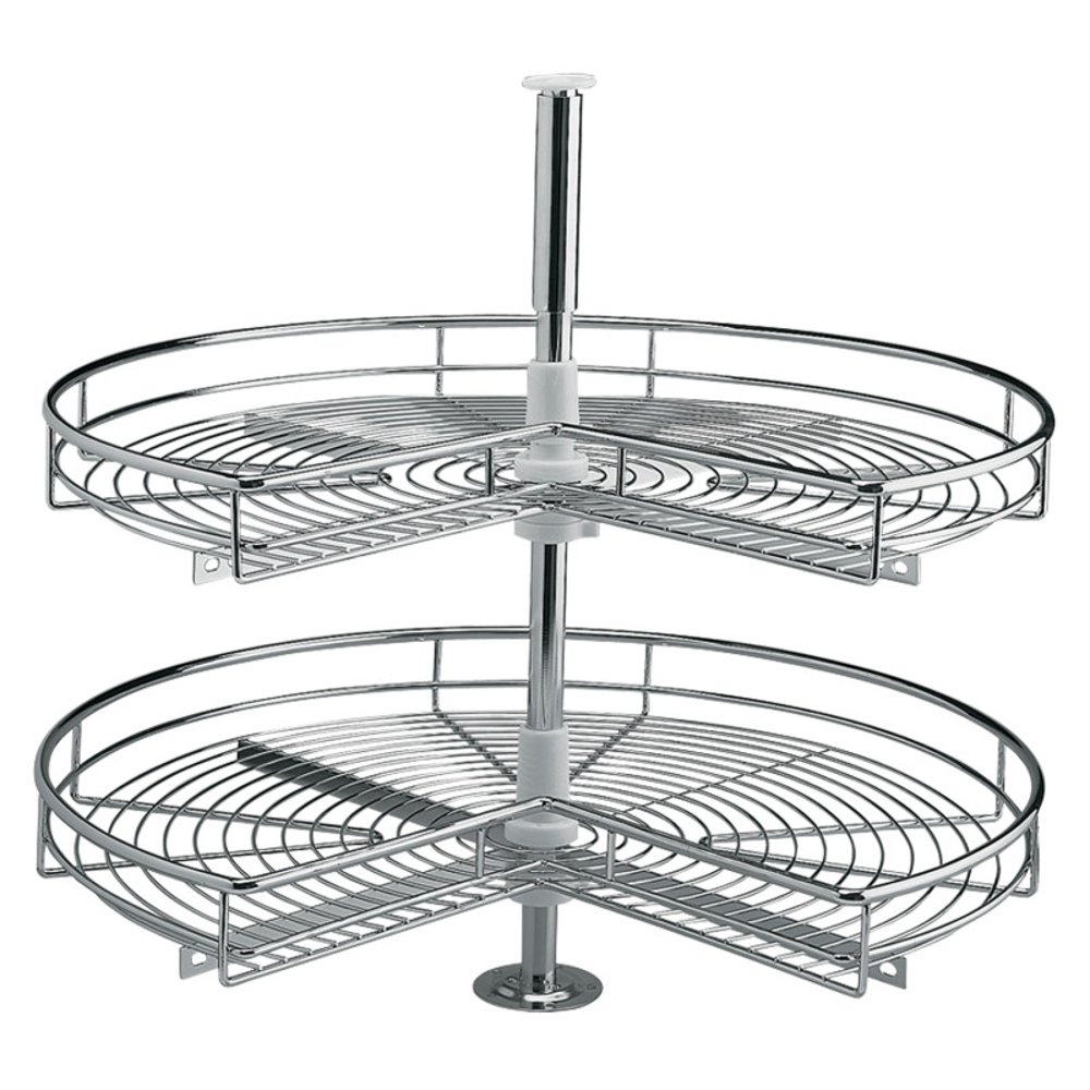 Hinge and Bracket Supplies Kitchen Cabinet Carousel 270 Degree For Corner Cabinets Chrome 710Mm Dia
