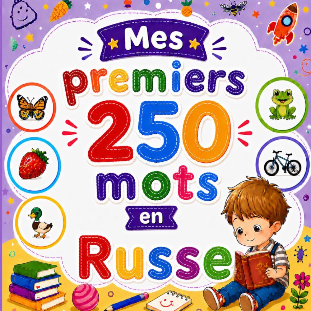 Mes premiers 250 mots en Russe: Livre bilingue Français–Russe pour enfants | Apprentissage facile avec images colorées | Vocabulaire essentiel du quotidien.