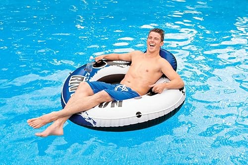 Miniatura 6 de Intex River Run 58825EP - 1 balsa inflable de tubo flotante para lago piscina paquete de 12