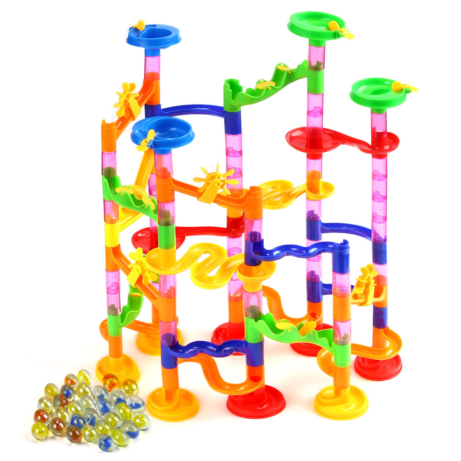Buy Powerextra Marble Run,Marble run for 5 year olds with 105pcs