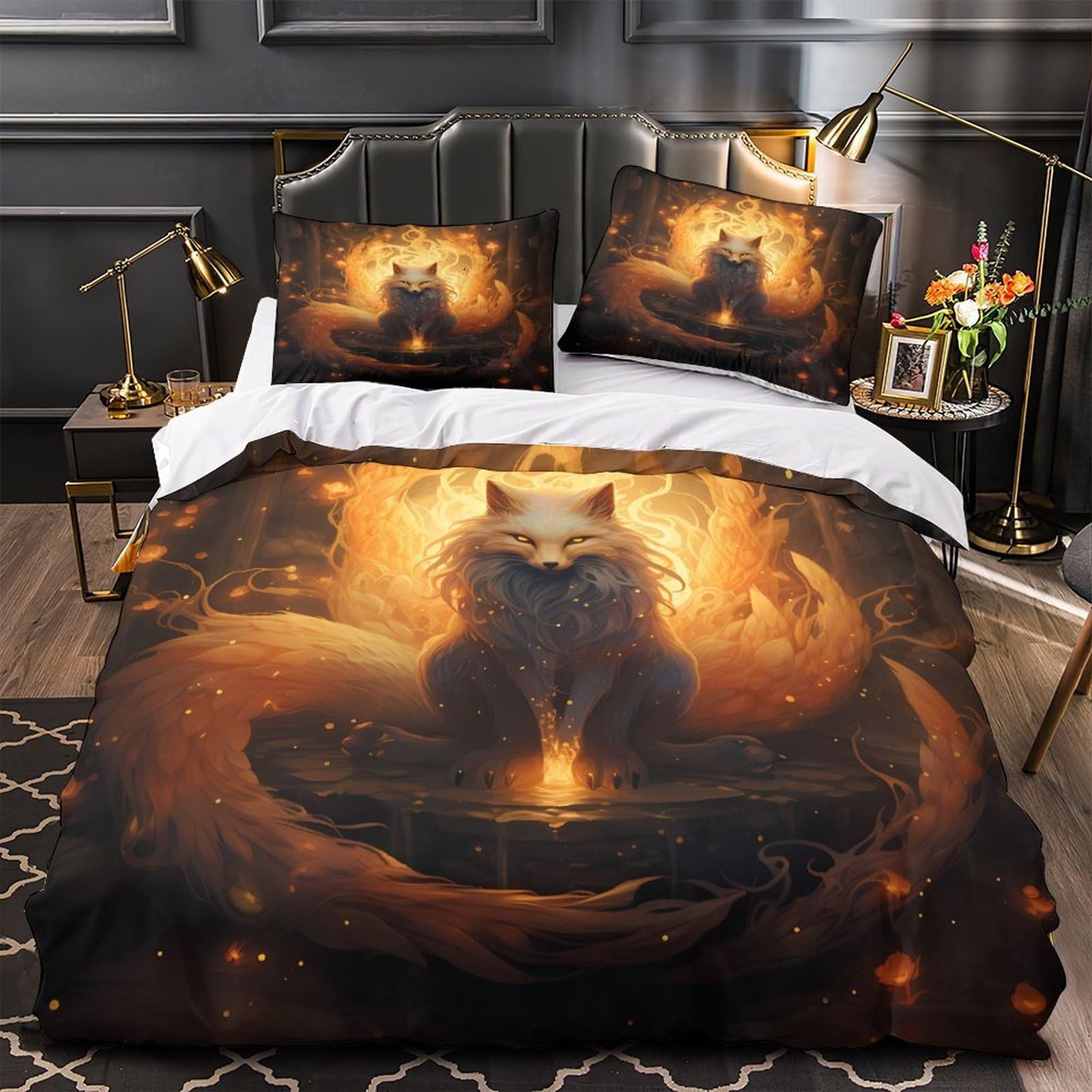 Housse de couette respirante et hypoallergique Renard Mythique