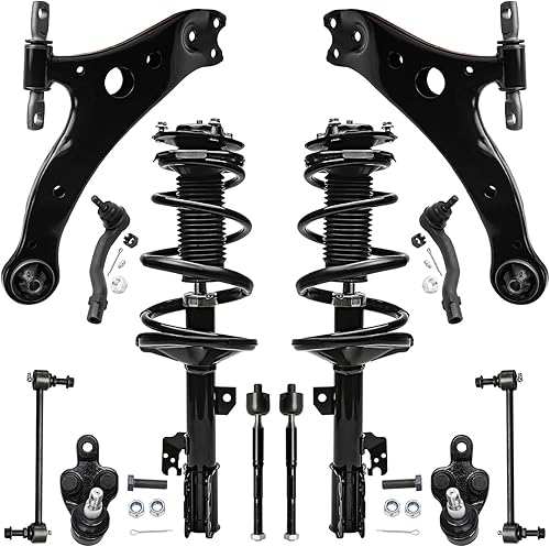 Miniatura 75 de Detroit Axle - Kit de puntales delanteros de 6 piezas para Chevrolet Aveo Aveo5 Pontiac G3 Wave, barra estabilizadora, varillas de acoplamiento