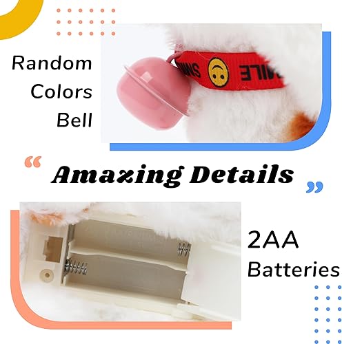 Miniatura 75 de Hopearl - Juguete electrónico interactivo de peluche, mascota con sonidos y movimientos, regalo jirafa animada que camina y mueve la cola