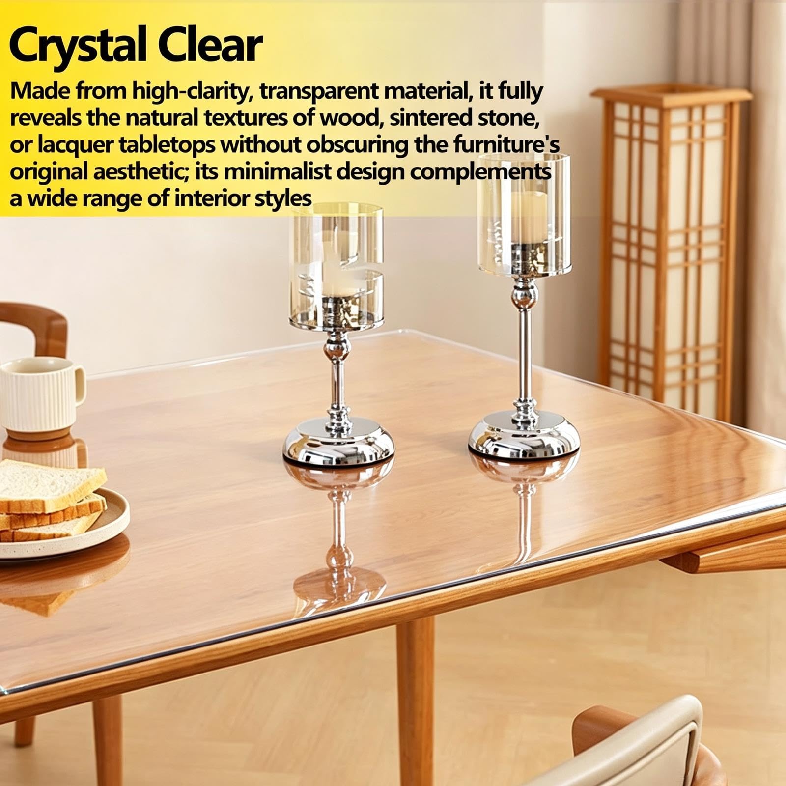 Protector de escritorio transparente de 1 mm, mantel de PVC lavable y resistente a rayones para mesitas de noche, cómodas o muebles de madera(35.6x325.1cm)