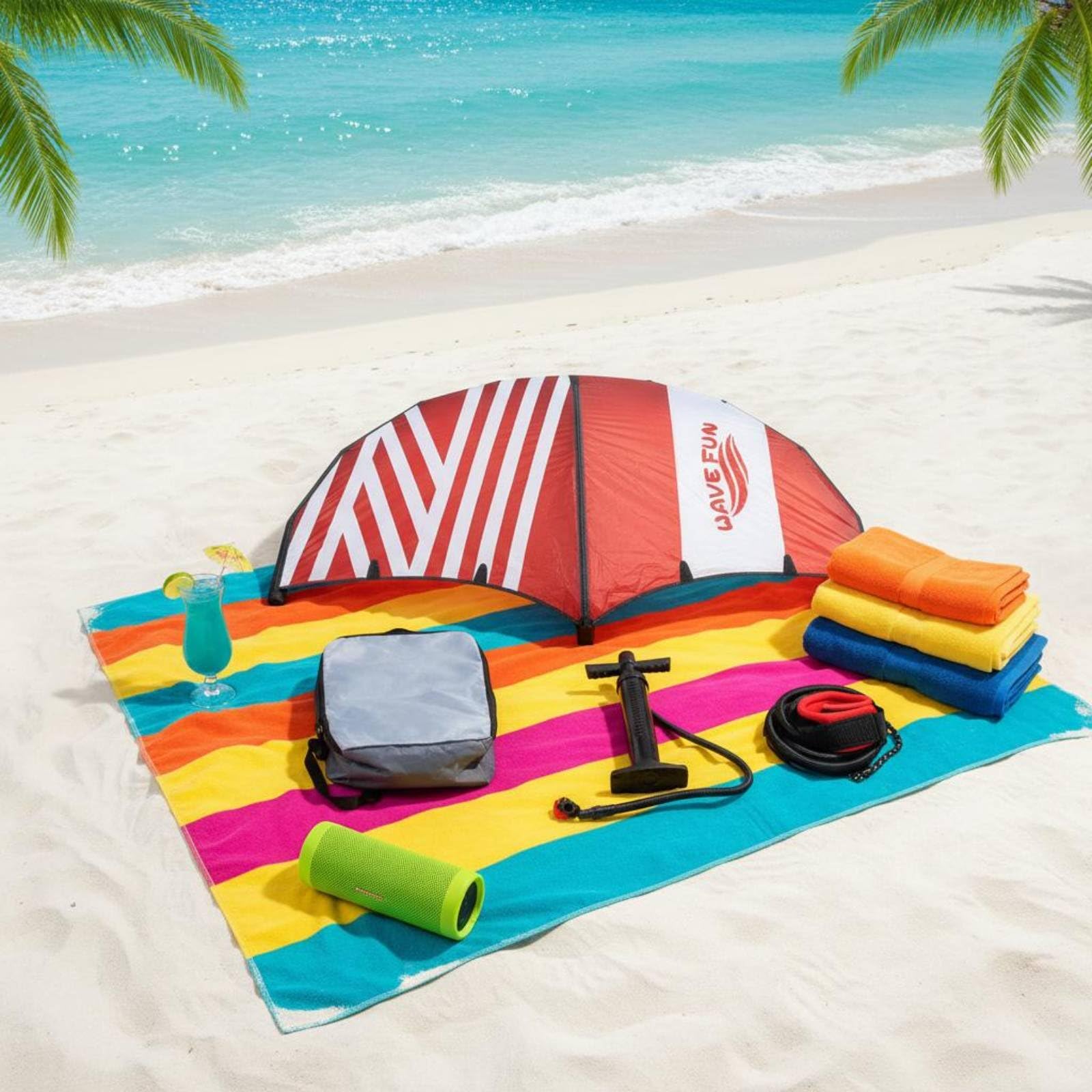 Inflatable Surfboard Aufblasbares Wingfoil Set Hydrofoil Board Surfsegel Komplettausrüstung mit Doppel Luftkammer Effizientem Windfang Pumpe Leash