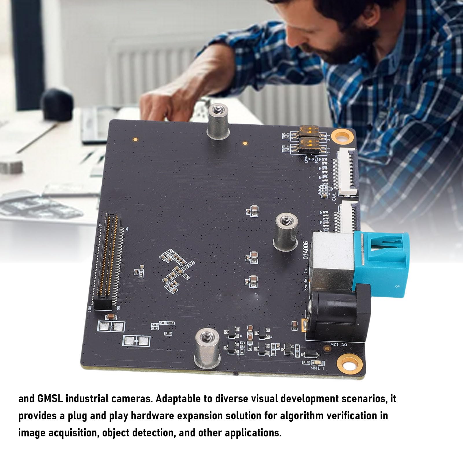 FILFEEL Scheda di Espansione Telecamera per RDK S100 – Doppio Modulo di Interfaccia MIPI CSI-2 a 22 Pin + GMSL con Supporto Deserializzatore MAX96712 per lo Sviluppo di Telecamere Robotiche e