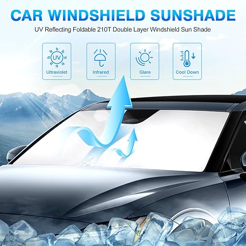 Miniatura 177 de KUST Parasol para parabrisas para Volkswagen VW Beetle 2012-2019, accesorios de ajuste personalizado, protector de visera solar, bloquea los rayos